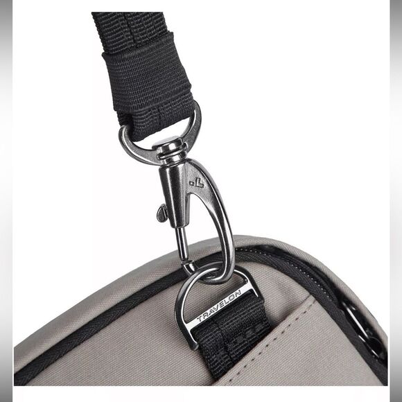 TRAVELON RFID Anti-Theft Slim Double Zip Crossbody travel bag, purse, wallet. - Picture 5 of 16